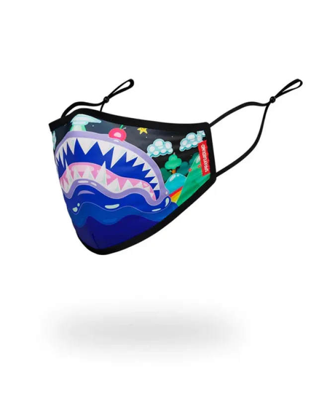 FACE MASKS>SPRAYGROUND KIDS FORM FITTING MASK: ASTRO BUBBLE