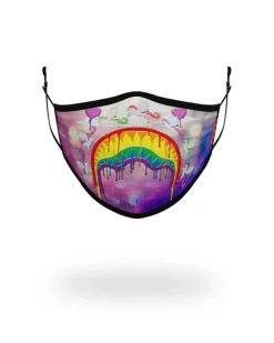 FACE MASKS>SPRAYGROUND KIDS FORM FITTING MASK: MELT THE RAINBOW