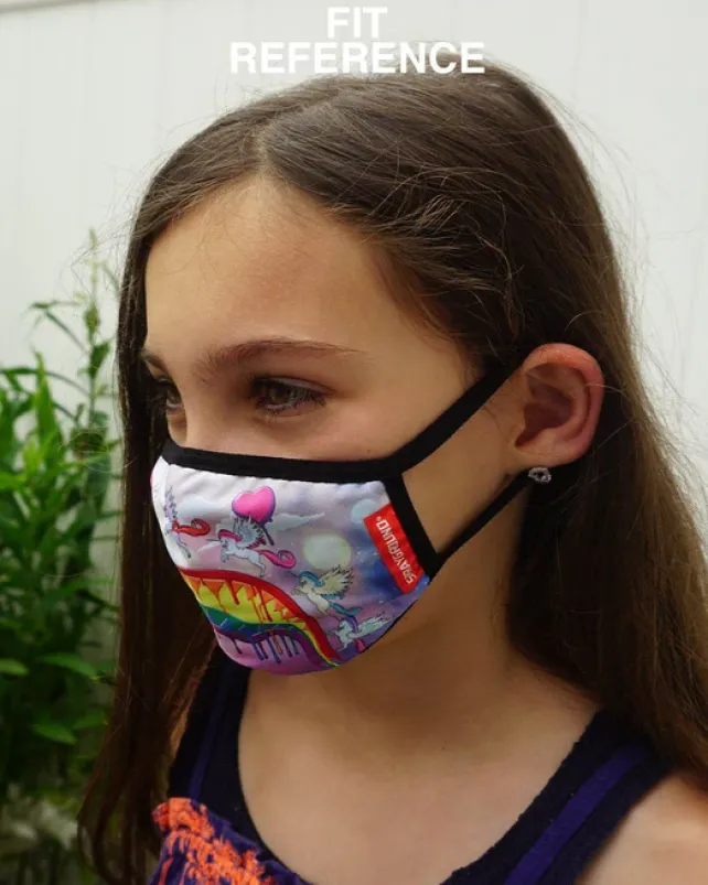 FACE MASKS>SPRAYGROUND KIDS FORM FITTING MASK: MELT THE RAINBOW
