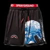 SWIMWEAR>SPRAYGROUND KIDS JAPAN WAVE SWIM TRUNKS (BLACK)