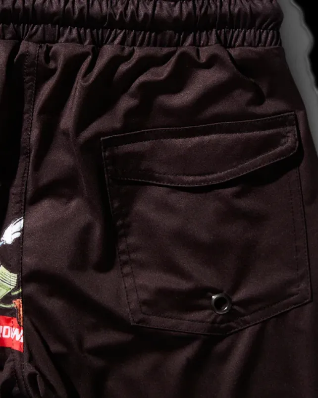 SWIMWEAR>SPRAYGROUND KIDS PATCH ALL-IN SWIM TRUNKS (BLACK)