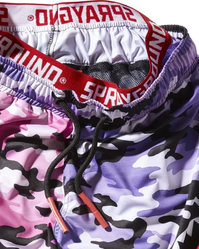 SWIMWEAR>SPRAYGROUND KIDS SPLIT CAMO SWIM TRUNKS