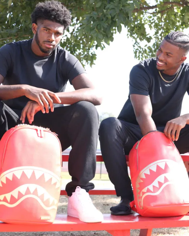 BACKPACKS>SPRAYGROUND KING OF KINGS SHEDEUR u0026 SHILO SANDERS SHARK BACKPACK