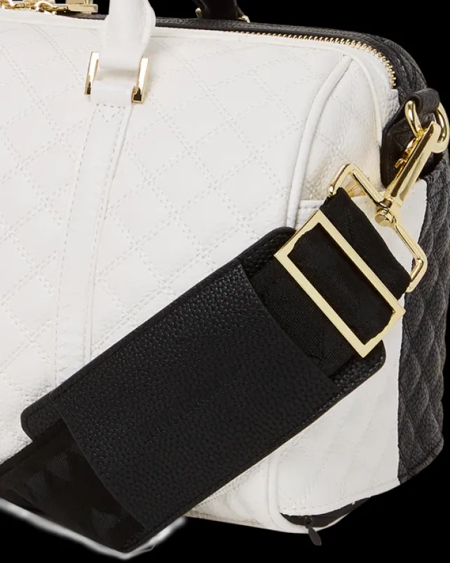 DUFFLES>SPRAYGROUND LEVELED UP SPLIT QUILT SHARK MINI DUFFLE