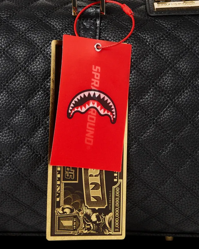 DUFFLES>SPRAYGROUND LEVELED UP SPLIT QUILT SHARK MINI DUFFLE