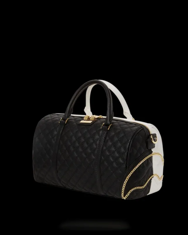 DUFFLES>SPRAYGROUND LEVELED UP SPLIT QUILT SHARK MINI DUFFLE