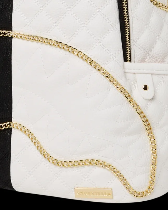 SAVAGES|BACKPACKS>SPRAYGROUND LEVELED UP SPLIT QUILT SHARK SAVAGE BACKPACK