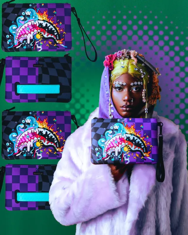 CROSSOVER CLUTCHES>SPRAYGROUND MAD SCIENTIST CROSSOVER CLUTCH