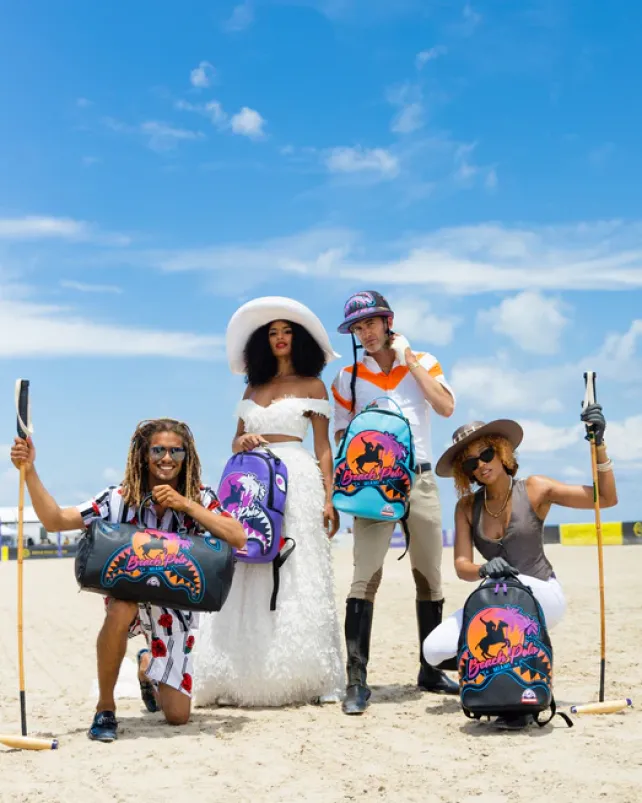 BACKPACKS>SPRAYGROUND MIAMI BEACH POLO COLLAB BACKPACK (DLXV-SKY)