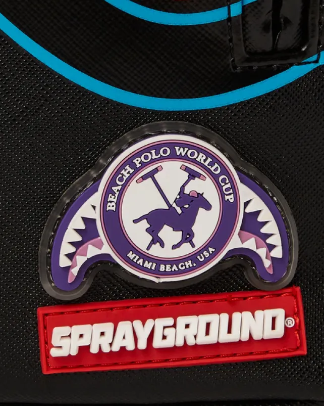 BACKPACKS>SPRAYGROUND MIAMI BEACH POLO COLLAB BACKPACK (DLXV-BLACK)
