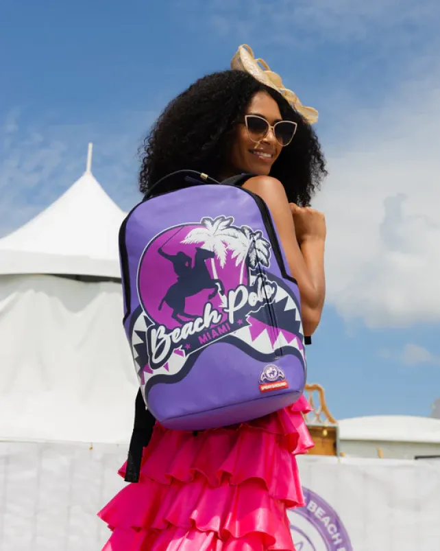 BACKPACKS>SPRAYGROUND MIAMI BEACH POLO COLLAB BACKPACK (DLXV-PURPLE)