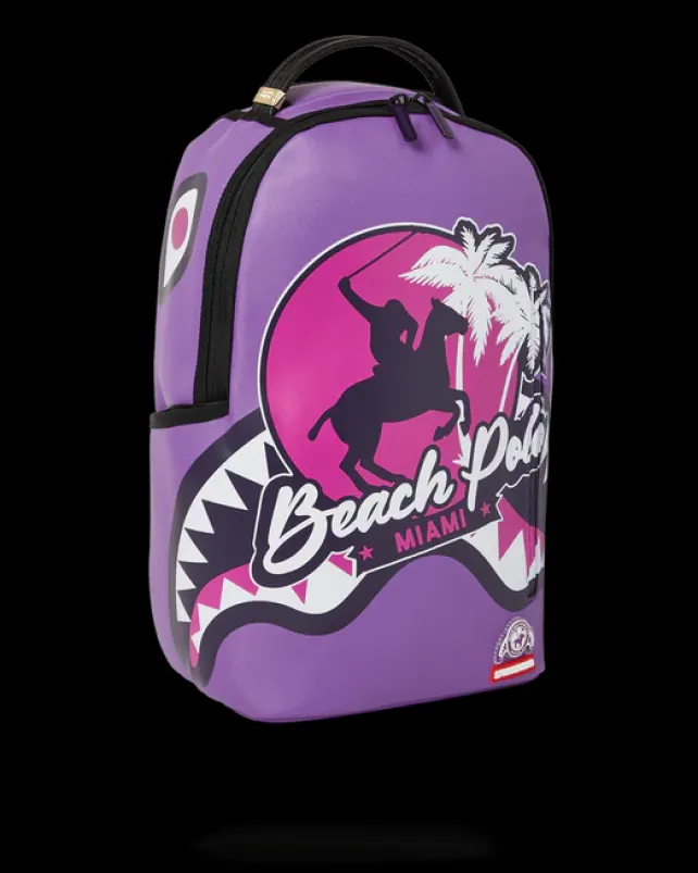 BACKPACKS>SPRAYGROUND MIAMI BEACH POLO COLLAB BACKPACK (DLXV-PURPLE)