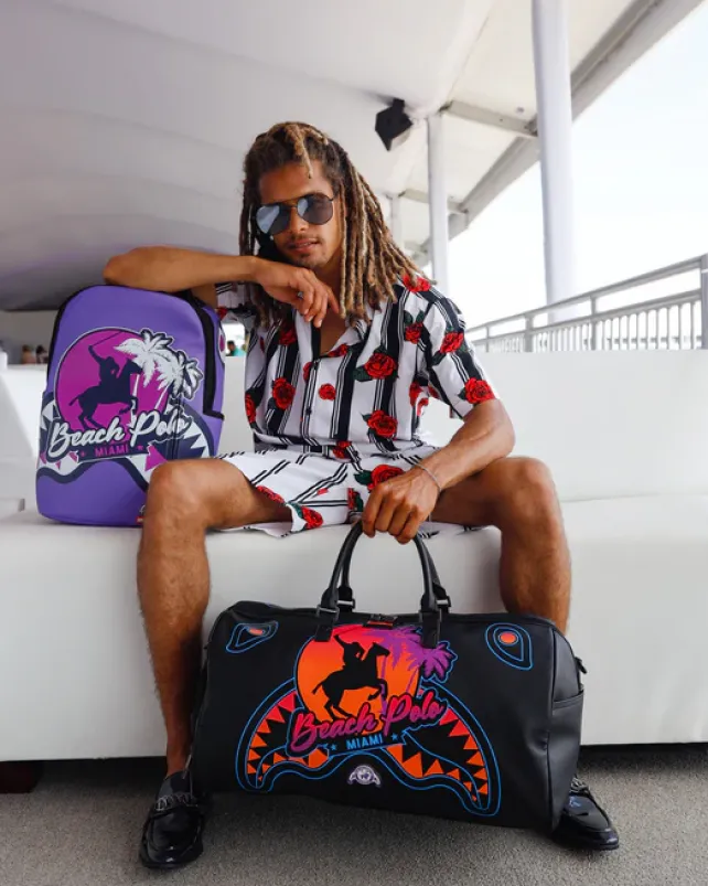 BACKPACKS>SPRAYGROUND MIAMI BEACH POLO COLLAB BACKPACK (DLXV-PURPLE)