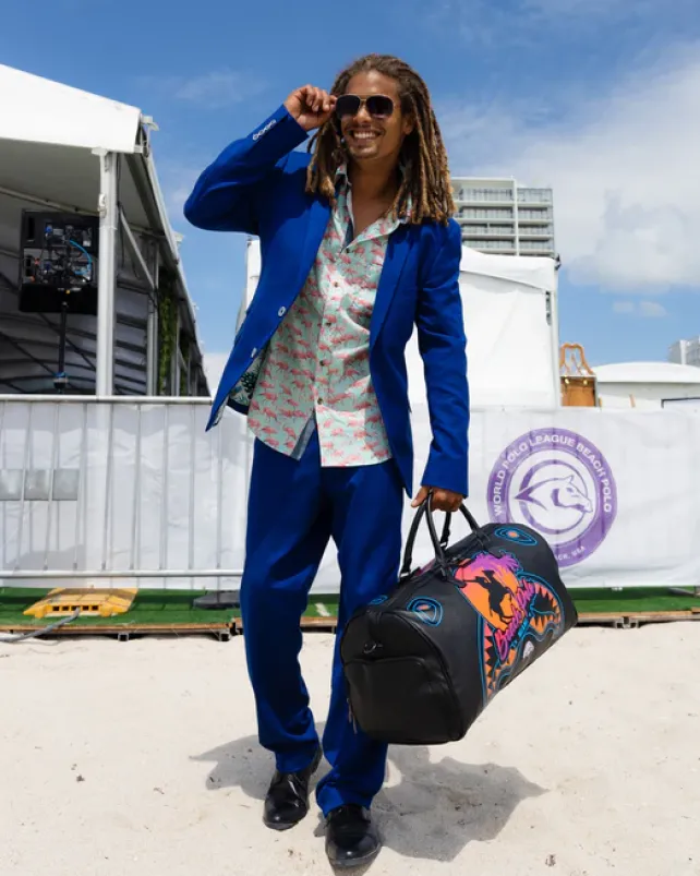 DUFFLES>SPRAYGROUND MIAMI BEACH POLO COLLAB DUFFLE (BLACK)