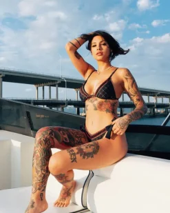 SWIMWEAR>SPRAYGROUND MIDNIGHT MONEYGRAM BIKINI