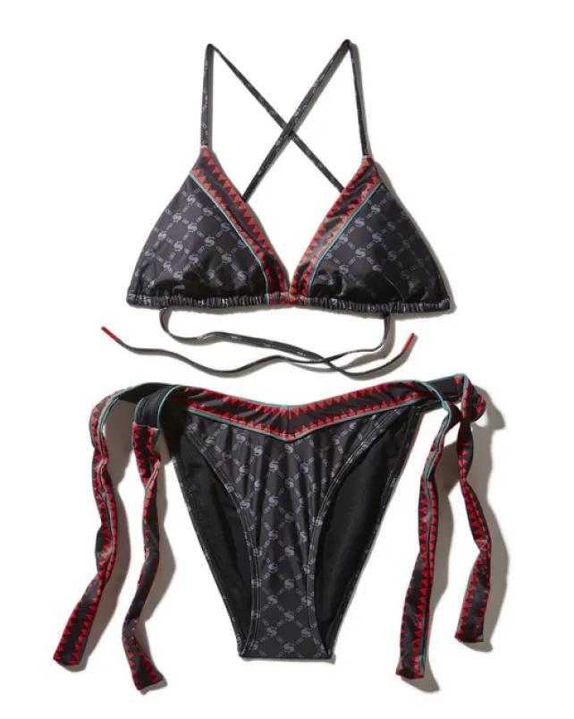 SWIMWEAR>SPRAYGROUND MIDNIGHT MONEYGRAM BIKINI