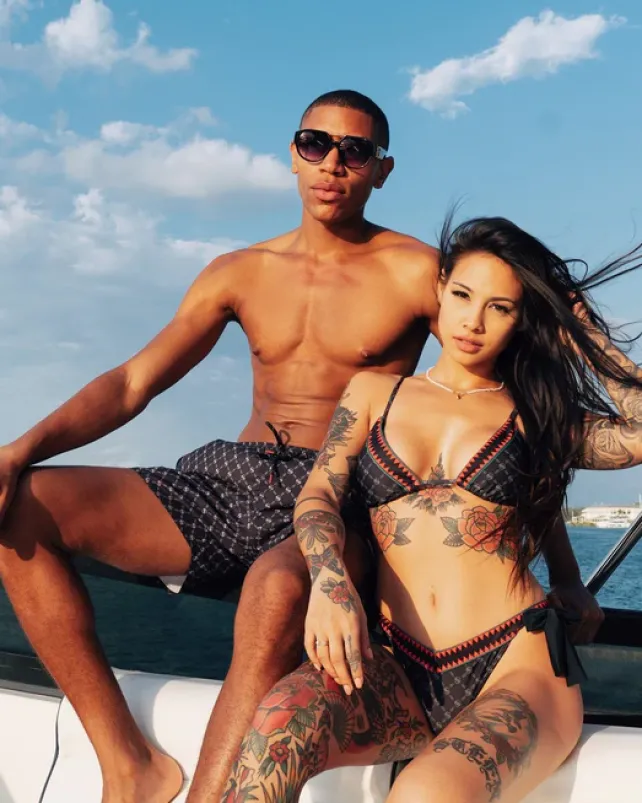 SWIMWEAR>SPRAYGROUND MIDNIGHT MONEYGRAM BIKINI