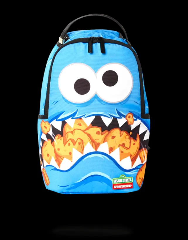 MINI BACKPACKS|BACKPACKS>SPRAYGROUND MINI COOKIE MONSTER SHARK BACKPACK