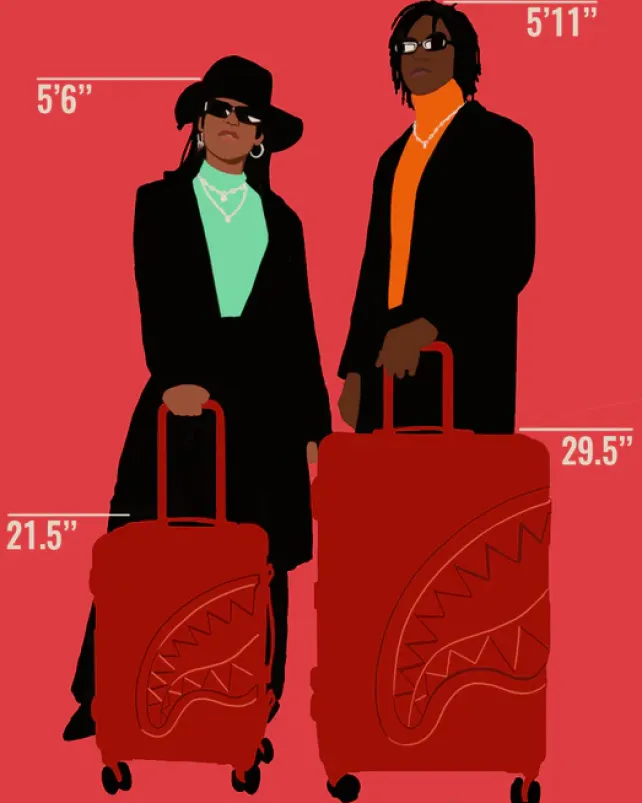 CARRY-ON LUGGAGE>SPRAYGROUND MOLDED SHARKITECTURE RED HARDSHELL CARRY-ON LUGGAGE