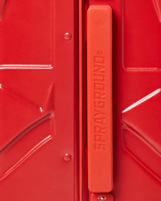 CARRY-ON LUGGAGE>SPRAYGROUND MOLDED SHARKITECTURE RED HARDSHELL CARRY-ON LUGGAGE
