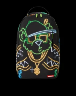 BACKPACKS>SPRAYGROUND MONEY BEAR CITY LIGHTS BACKPACK
