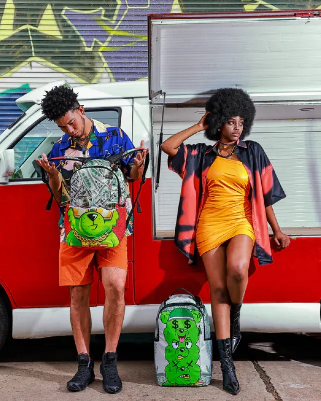 BACKPACKS>SPRAYGROUND MONEY BEAR STEADY TRIPPIN BACKPACK