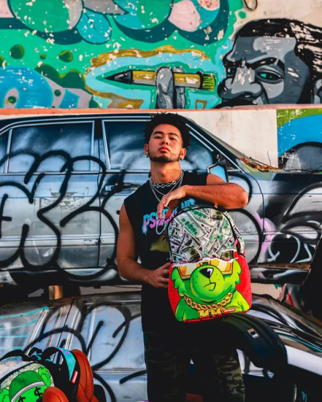 BACKPACKS>SPRAYGROUND MONEY BEAR STEADY TRIPPIN BACKPACK