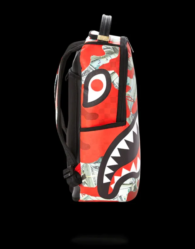BACKPACKS>SPRAYGROUND MONEY CAMO (RED) BACKPACK