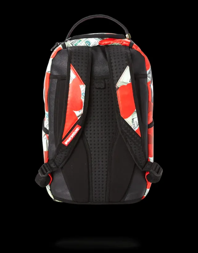 BACKPACKS>SPRAYGROUND MONEY CAMO (RED) BACKPACK