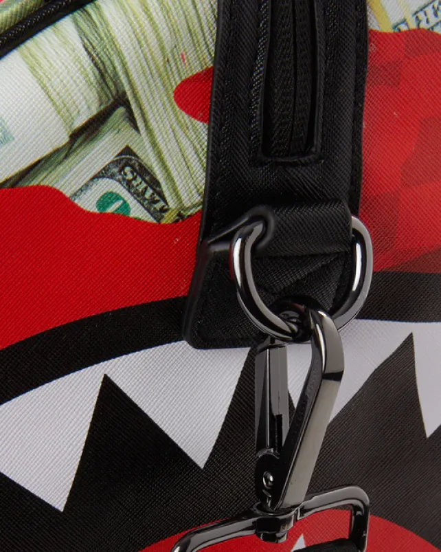 DUFFLES>SPRAYGROUND MONEY CAMO (RED) DUFFLE