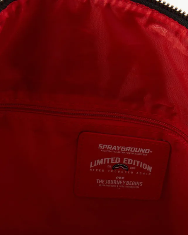 DUFFLES>SPRAYGROUND MONEY CAMO (RED) DUFFLE