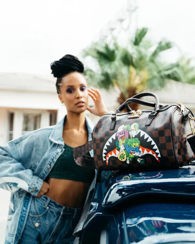 DUFFLES>SPRAYGROUND MONEY CHASER MINI DUFFLE