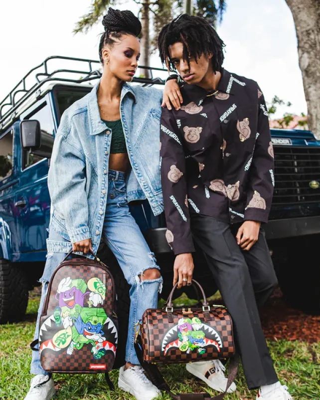 DUFFLES>SPRAYGROUND MONEY CHASER MINI DUFFLE