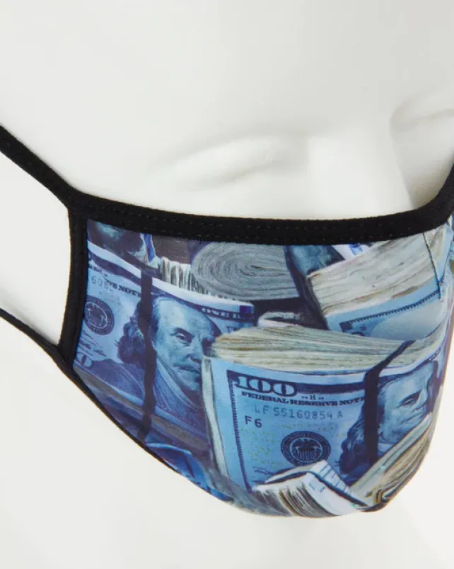 FACE MASKS>SPRAYGROUND MONEY WHERE UR MOUTH IS FORM-FITTING MASK
