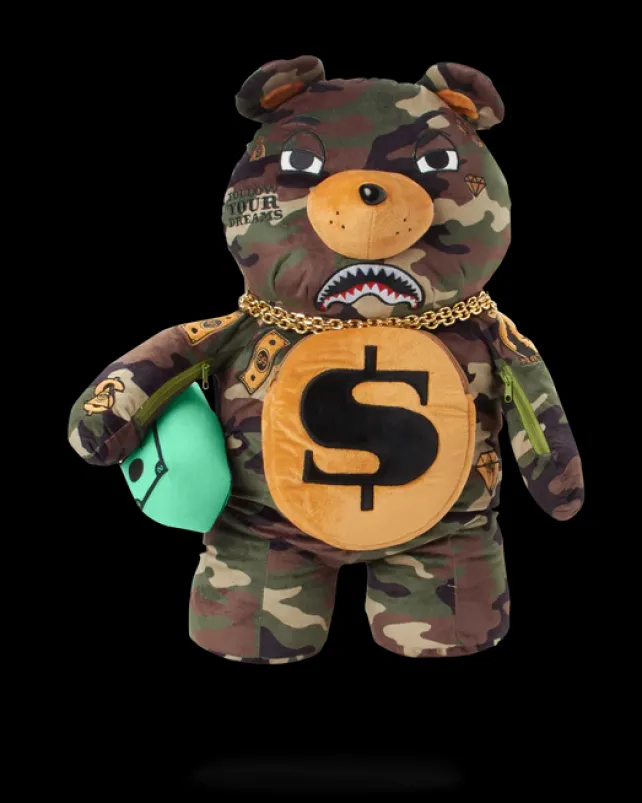 TEDDY BEAR BACKPACKS|BACKPACKS>SPRAYGROUND MONEYBEAR TEDDY BEAR BACKPACK