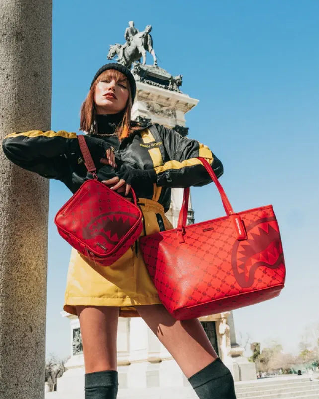 TOTES>SPRAYGROUND MONEYGRAM BRICK TOTE