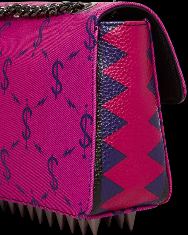 HANDBAGS>SPRAYGROUND $NAPDRAGON GOLD CHAIN SHARK HANDBAG
