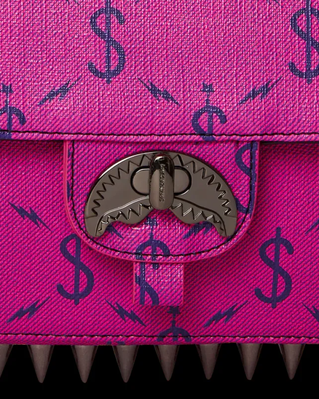 HANDBAGS>SPRAYGROUND $NAPDRAGON GOLD CHAIN SHARK HANDBAG