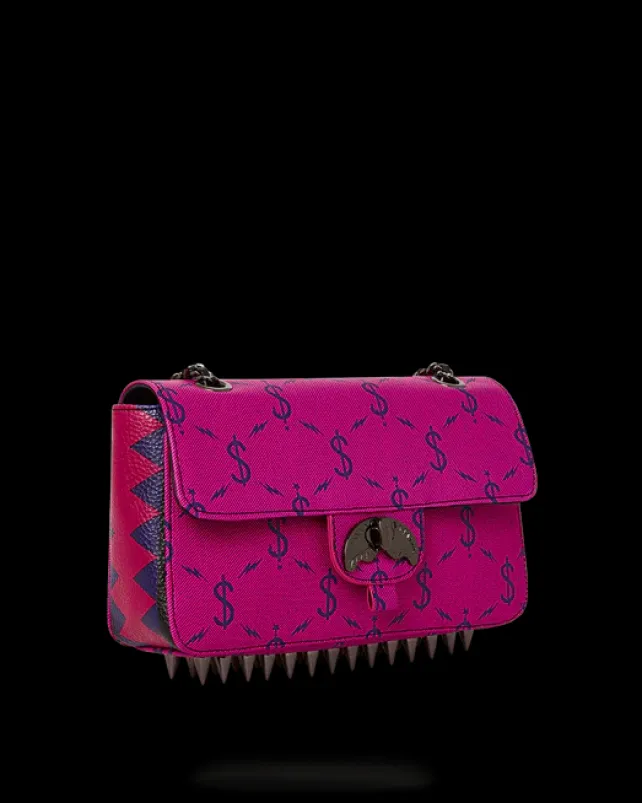 HANDBAGS>SPRAYGROUND $NAPDRAGON GOLD CHAIN SHARK HANDBAG
