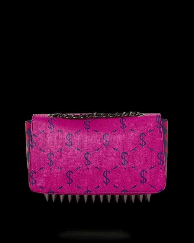HANDBAGS>SPRAYGROUND $NAPDRAGON GOLD CHAIN SHARK HANDBAG
