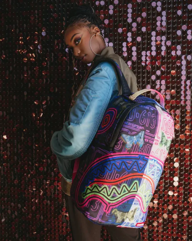 BACKPACKS>SPRAYGROUND NEON BUTTERFLY BACKPACK