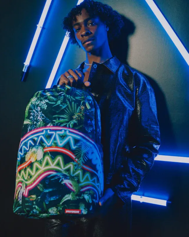 BACKPACKS>SPRAYGROUND NEON FOREST BACKPACK