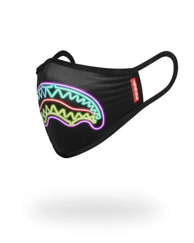 FACE MASKS>SPRAYGROUND NEON SHARK FORM-FITTING MASK
