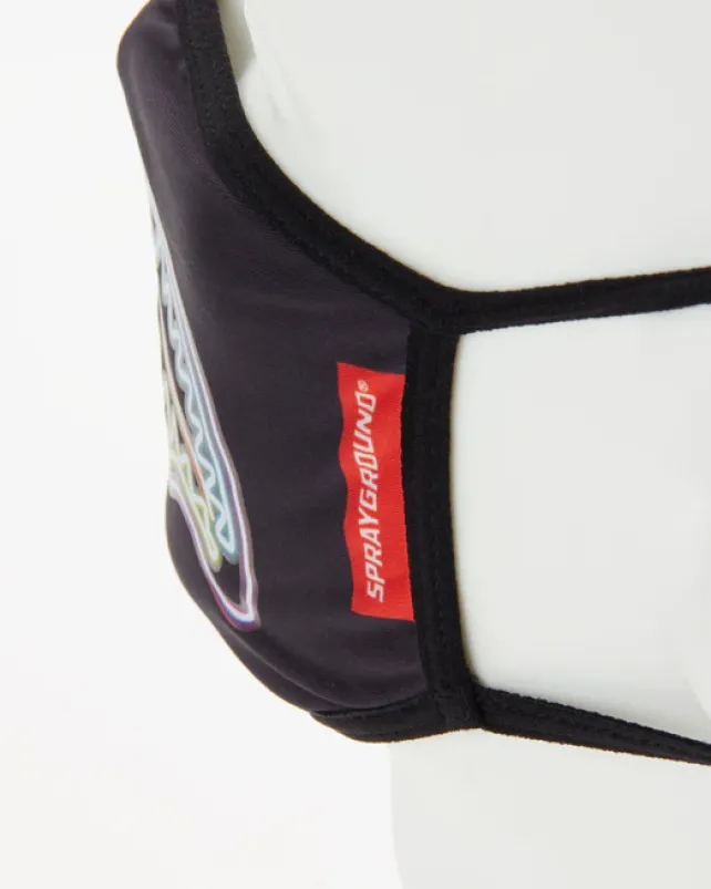FACE MASKS>SPRAYGROUND NEON SHARK FORM-FITTING MASK