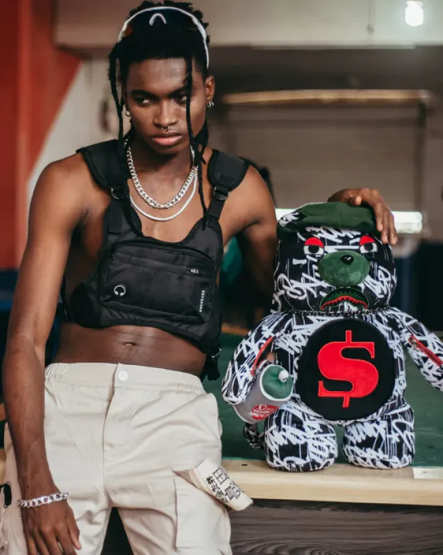 TEDDY BEAR BACKPACKS|BACKPACKS>SPRAYGROUND NIGHT NIGHT MONEYBEAR TEDDYBEAR BACKPACK