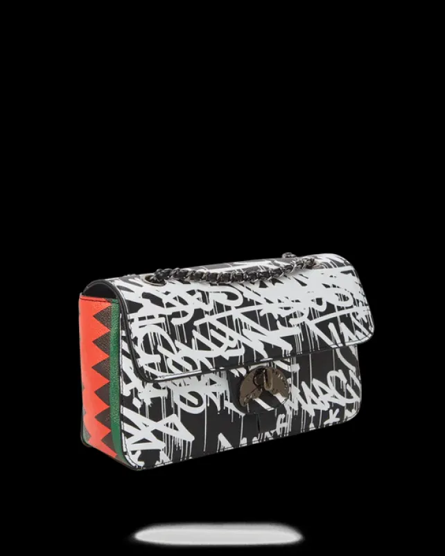 HANDBAGS>SPRAYGROUND NIGHT NIGHT SHARKCHAIN HANDBAG