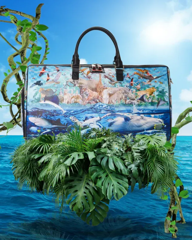 DUFFLES>SPRAYGROUND NOAHS SH-ARK LARGE DUFFLE