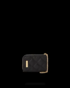 WALLETS>SPRAYGROUND NOIR QUILT GOLD CHAIN SHARK WALLET