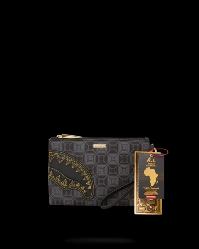 CROSSOVER CLUTCHES>SPRAYGROUND OBSIDIAN STUNNER A.i.6 SANDFLOWER COLLAB CROSSOVER CLUTCH
