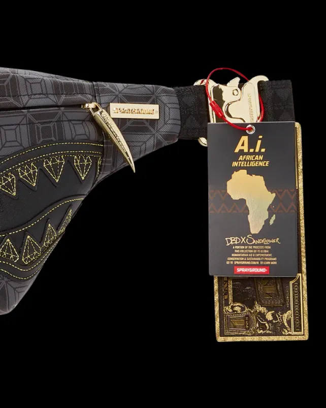 CROSSBODYS>SPRAYGROUND OBSIDIAN STUNNER A.i.6 SANDFLOWER COLLAB SAVVY CROSSBODY